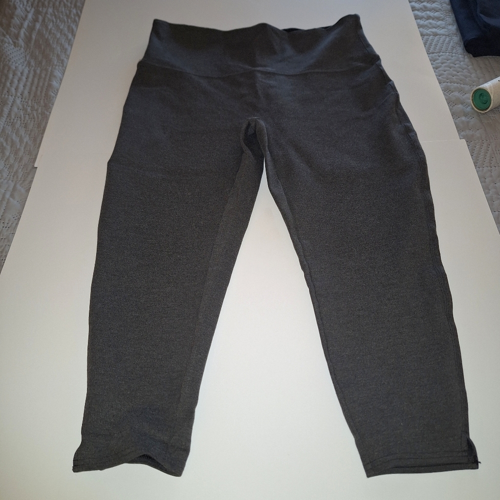 SPANKS GREY High Waisted Leggings Size 2X-petite